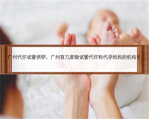 广州代怀试管供卵，广州有几家做试管代怀和代孕妈妈的机构？
